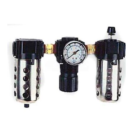 Arrow Pneumatics Arrow 1/2" FRL N33454, Gauge, Poly Bowl, Manual N33454